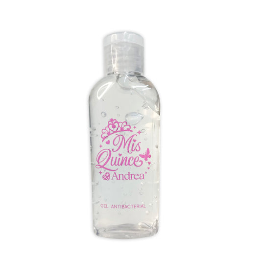 Gel Antibacterial ó Crema para XV Años Personalizado Mod. 46 Coro