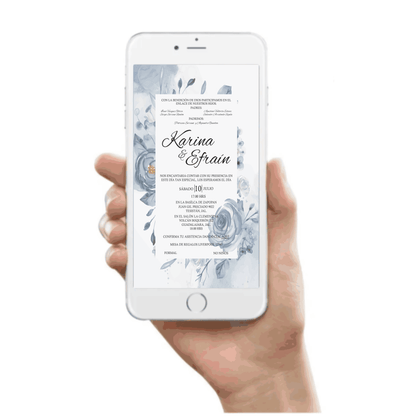 Invitación Mod . 8 Rosa Azul | Festiboda