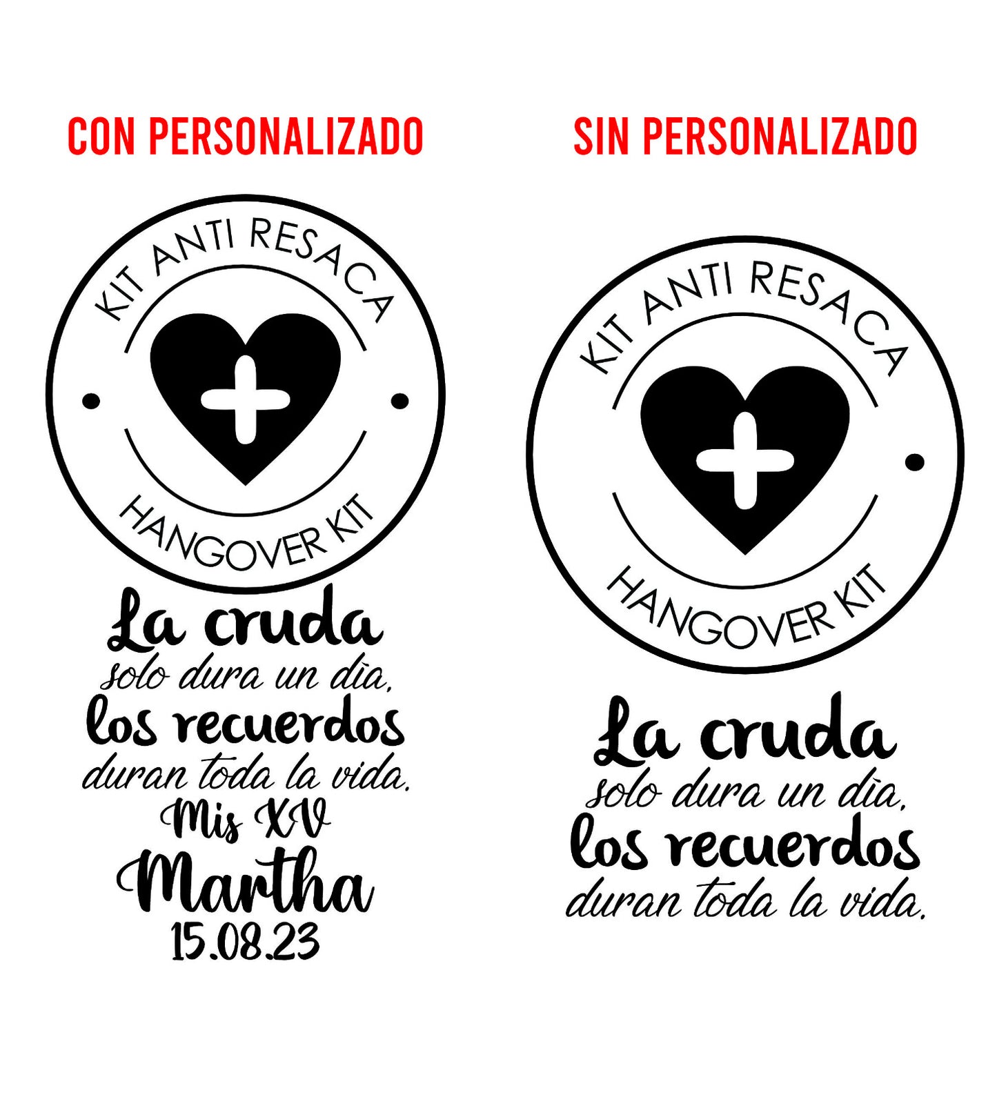 Costalito para Kit Anticruda para XV Años mod. 11 Corazón Cruz XV