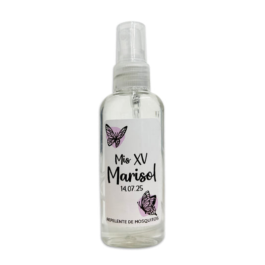 Repelente para XV Años Personalizado – Mod. #33 Mariposa morada 🦟