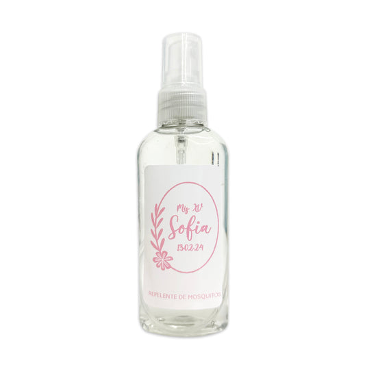 Repelente para XV Años Personalizado – Mod. #7 Ovalo rosa 🦟