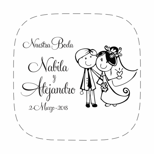 Cilindro para boda - Mod. 126 Noviecitos 💍 | Festiboda