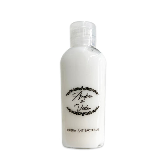 Gel Antibacterial ó Crema para Boda Personalizado Mod. 42 Hojitas