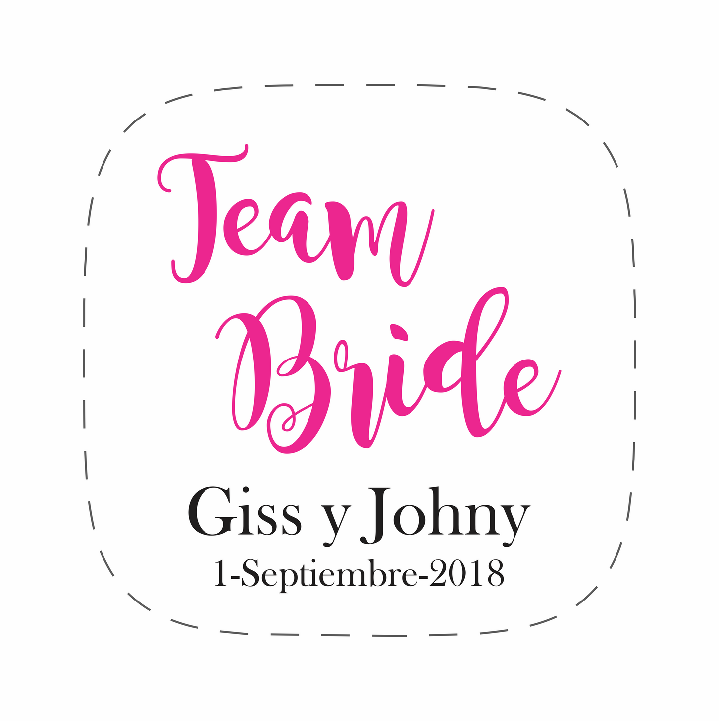 Cilindro para Boda y Despedida de Soltera  - Mod. 135 Team Bride