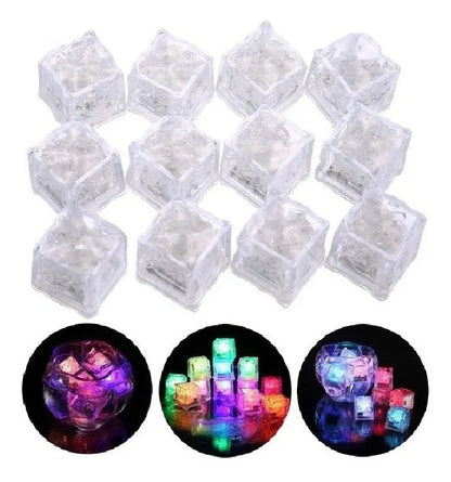 Paquete 12 pzas Hielos Luminoso LED -- 🔥 ENVIO INMEDIATO 🔥 --