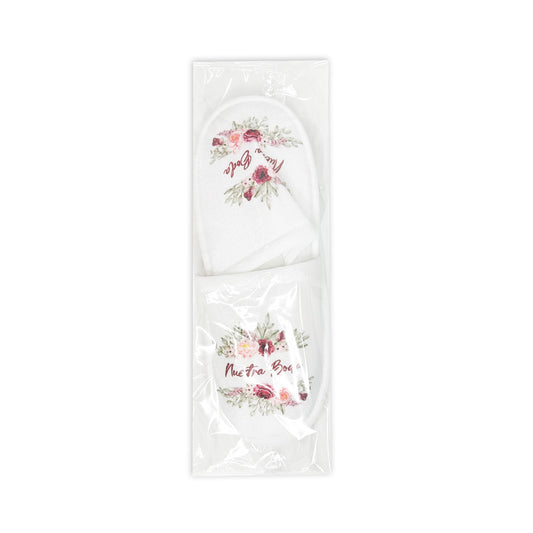 Pantufla para Boda Mod 193 Salida Flores Rosa -- NUESTRA BODA --(